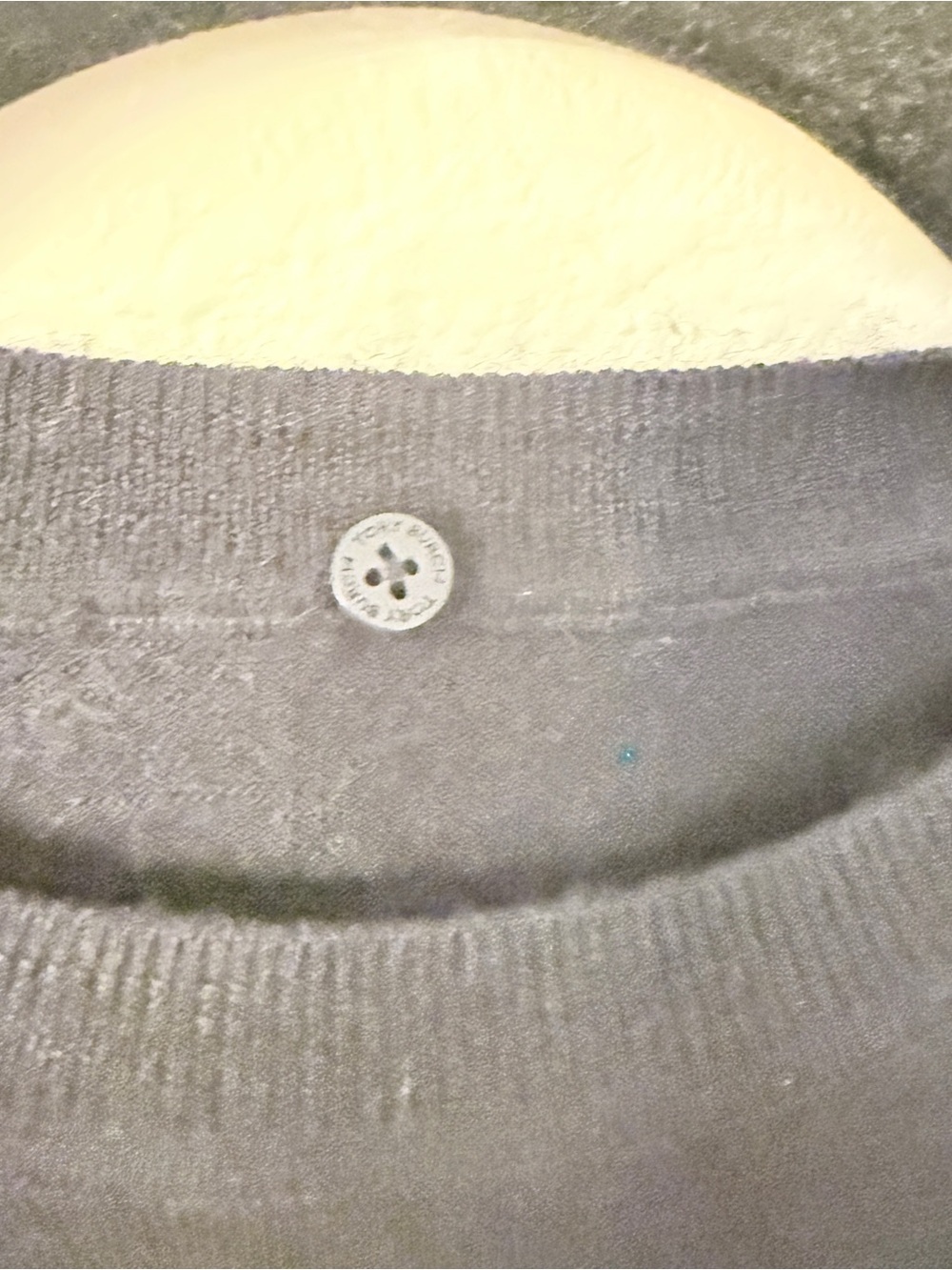 Tory Burch Classic Navy  Short-Sleeve Women's Cashmere Sweater - Picture 7 of 7